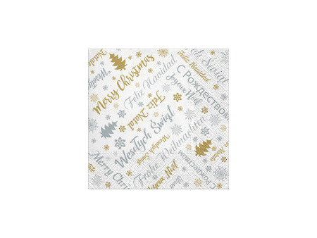 CACTUS Serviette à motif de Noël 'Boules de Noël'