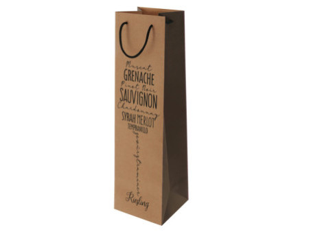 SUSY CARD Sac cadeau pour bouteille 'Wine glass'