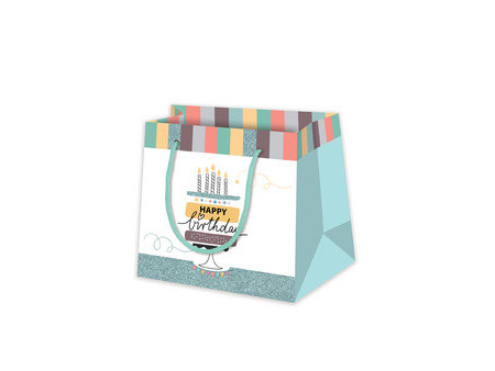SUSY CARD Sac cadeau 'Happy Eco B-day Cake', moyen