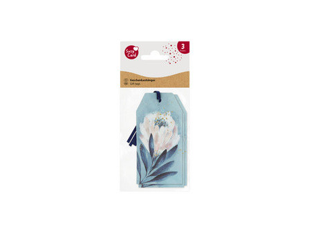SUSY CARD Etiquette cadeau carré 'Swan lake bloom'