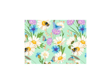 SUSY CARD Papier cadeau 'Pré fleuri', sur rouleau