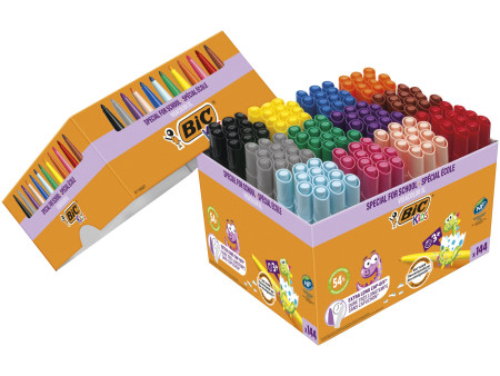 BIC KIDS Feutre Visacolor XL, Class Pack de 144 feutres