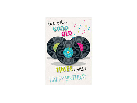SUSY CARD Carte d'anniversaire Round 'Champagne'