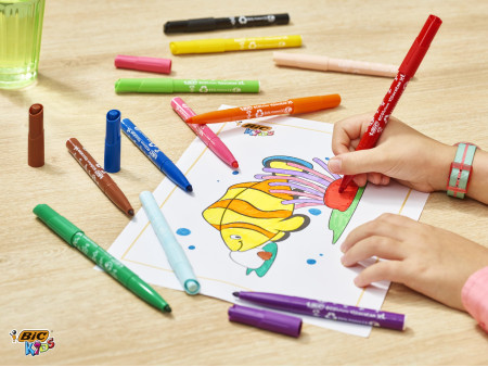 BIC KIDS Feutre Visacolor XL ecolutions, étui carton de 12