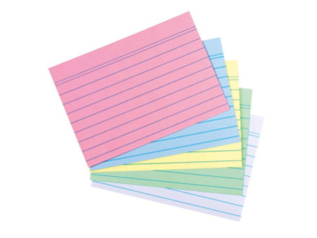herlitz Fiches bristol, A8, ligné, assorti