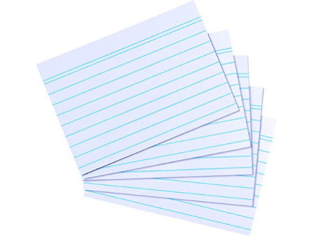 herlitz Fiches bristol, A8, ligné, blanc