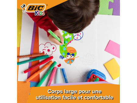 BIC KIDS Feutre Visacolor XL ecolutions, étui carton de 12