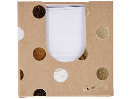 herlitz Boîte à bloc-note Pure Glam, 90 x 90 mm, brun