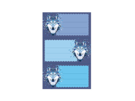herlitz Étiquettes pour livres Wild Animals Loup, 78 x 42 mm