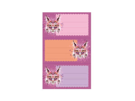 herlitz Étiquettes pour livres Wild Animals Lynx, 78 x 42 mm