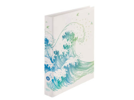 herlitz Classeur à anneaux maX.file GREENline Vague, A4