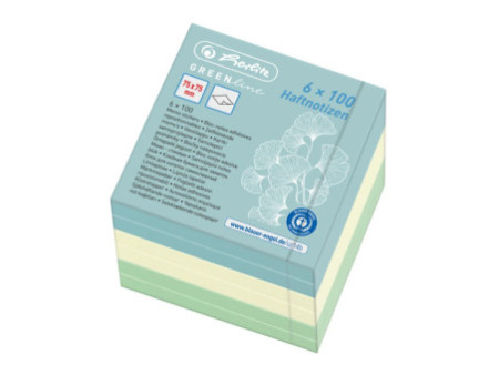 herlitz Cube bloc-notes GREENline, 75 x 75 mm