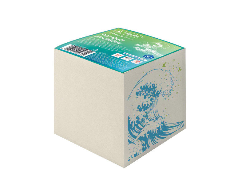 herlitz Cube de papier GREENline, 90 x 90 mm, 80 g/m2, gris