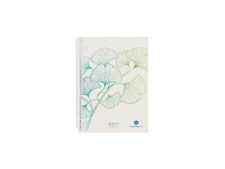 herlitz Cahier spiralé GREENline Ginkgo, A5, quadrillé