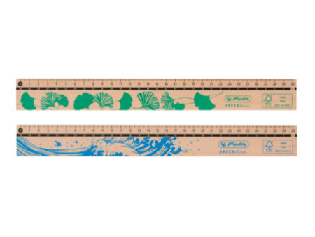 herlitz Règle en bois GREENline, 300 mm