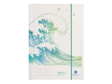 herlitz Chemise à rabats GREENline Vague, A4