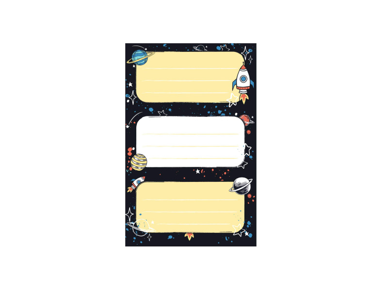 herlitz Étiquettes pour livres Space, 76 x 35 mm