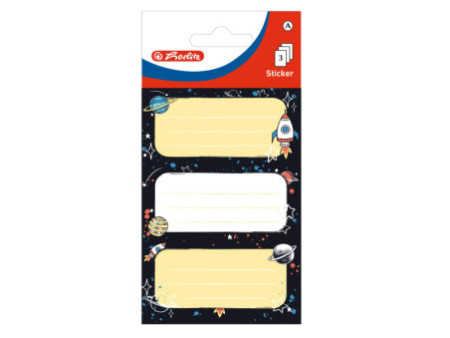 herlitz Étiquettes pour livres Space, 76 x 35 mm