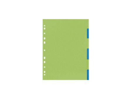 herlitz Intercalaires carton GREENline, A4, 6 touches, uni