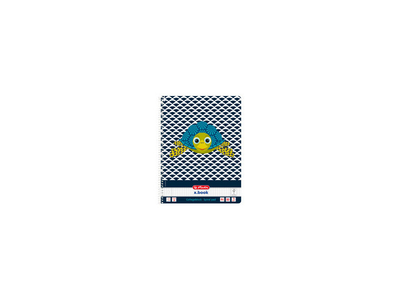 herlitz Cahier spiralé 'Cute Animals Turtle', A4, quadrillé
