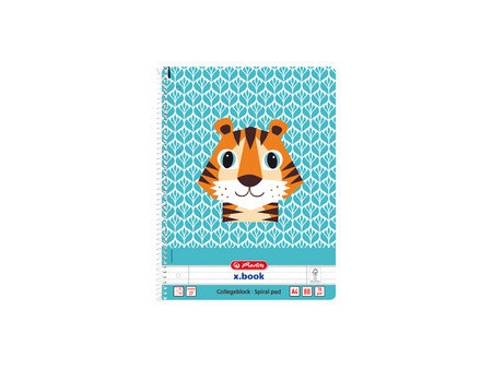 herlitz Cahier spiralé 'Cute Animals Turtle', A4, quadrillé