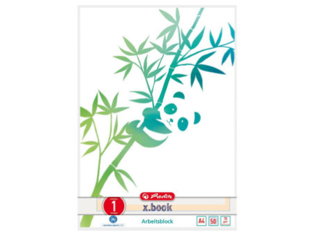 herlitz Bloc de cours GREENline A4, 50 feuilles, réglure 1