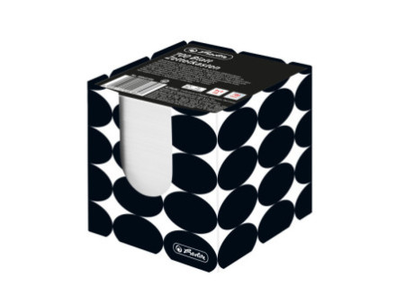 herlitz Cube bloc-notes Just Black, 90 x 90 mm, noir/blanc