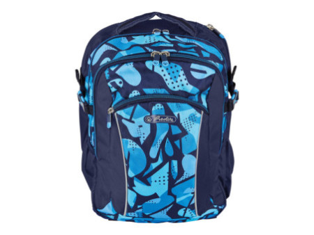 herlitz Sac à dos scolaire Ultimate 'Camo Blue'