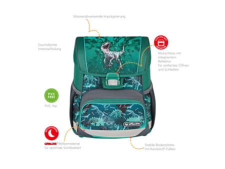 herlitz Cartable Loop Plus 'Green Rex'