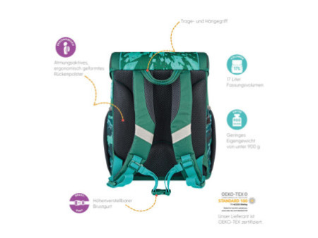 herlitz Cartable Loop Plus 'Green Rex'