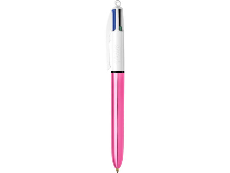 BIC Stylo à bille 4 Colours Shine, 0,32 mm, fuchsia