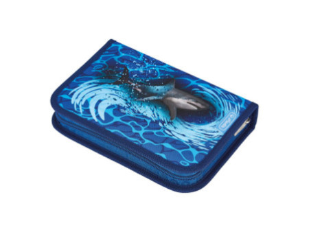 herlitz Étui scolaire 'Blue shark', 31 pièces