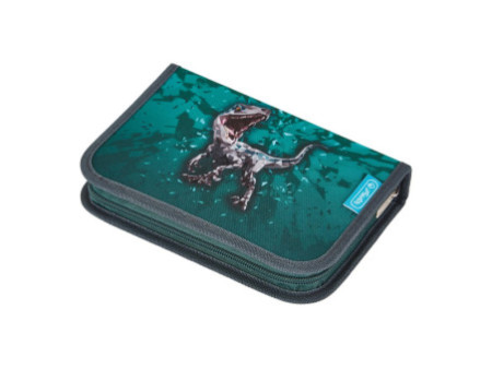herlitz Étui scolaire 'Green Rex', 31 pièces