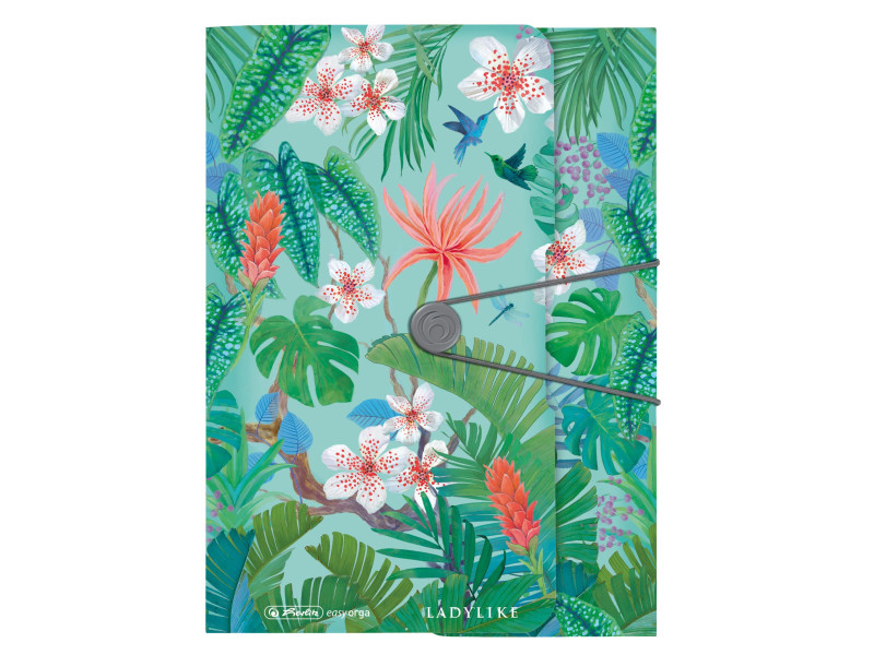 herlitz Chemise à rabats Ladylike 'Jungle', A4, film PP