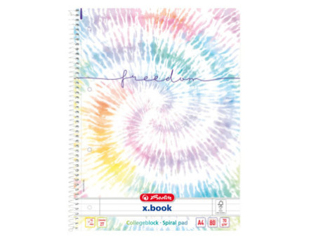 herlitz Cahier à spirales New Batik 'Freedom', A4
