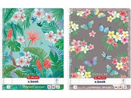 herlitz Cahier à spirales Ladylike, A4, ligné