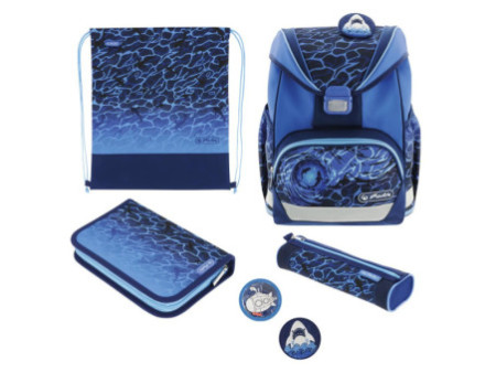 herlitz Cartable UltraLight Plus 'Blue Shark'