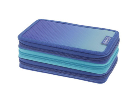 herlitz Etui scolaire TriCase 'Dip Dye Blue', 31 pièces