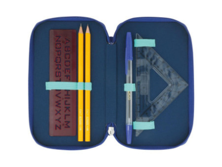 herlitz Etui scolaire TriCase 'Dip Dye Blue', 31 pièces