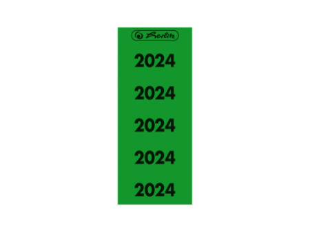herlitz Etiquette imprimée pour classeur année 2024, vert