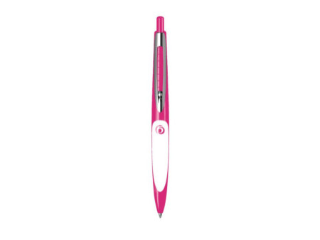 herlitz Stylo à bille rétractable my.pen, rose/blanc