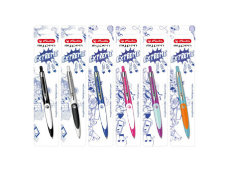 herlitz Stylo à bille rétractable my.pen, lilas/menthe