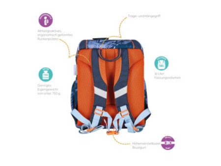 herlitz Cartable UltraLight Plus 'Tech Mech'