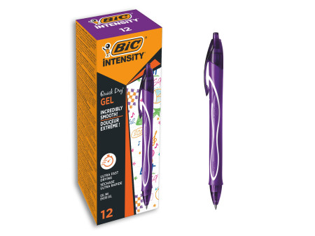 BIC Stylo à encre gel Intensity Quick Dry, violet
