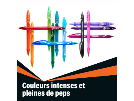 BIC Stylo à encre gel Intensity Quick Dry, violet