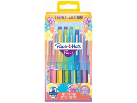 Paper:Mate Stylo feutre Flair TROPICAL VACATION, étui de 16