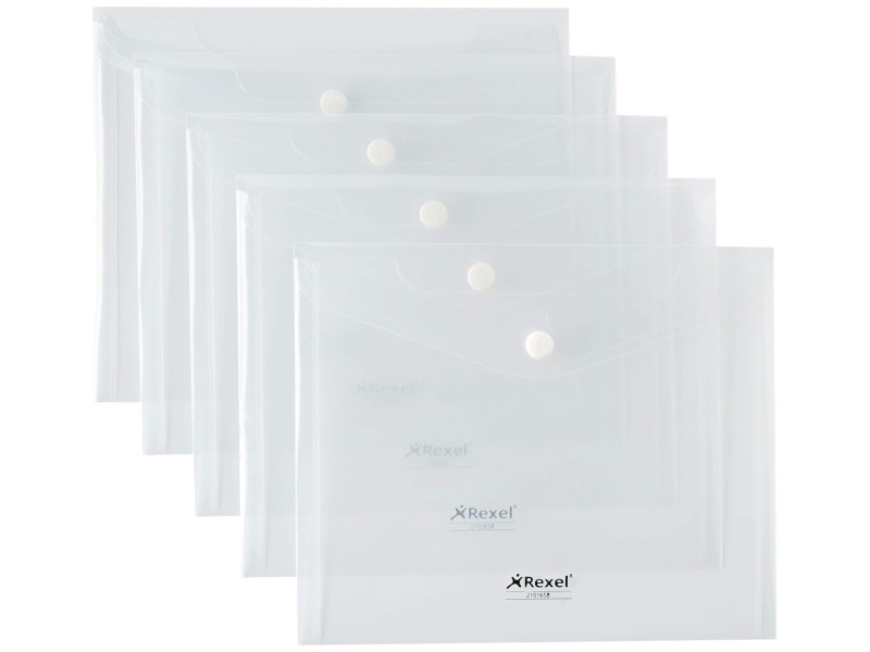 Rexel Pochette à documents, A5, PP, transparent