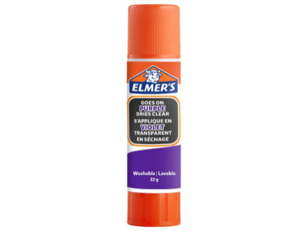 ELMER'S Bâton de colle Disappearing Purple, 22 g, blister x1