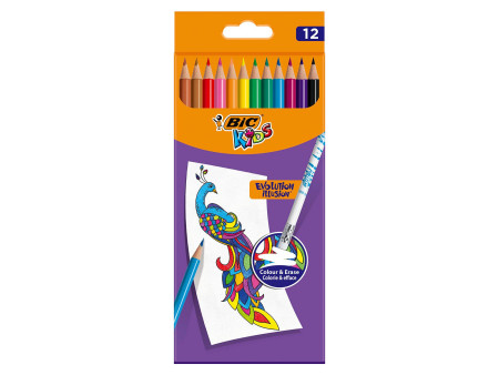 BIC KIDS Crayon de couleur EVOLUTION ILLUSION, gommable