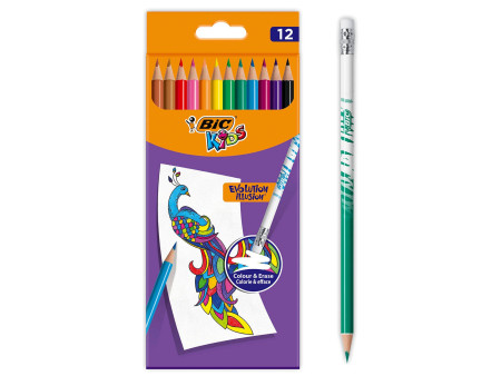 BIC KIDS Crayon de couleur EVOLUTION ILLUSION, gommable